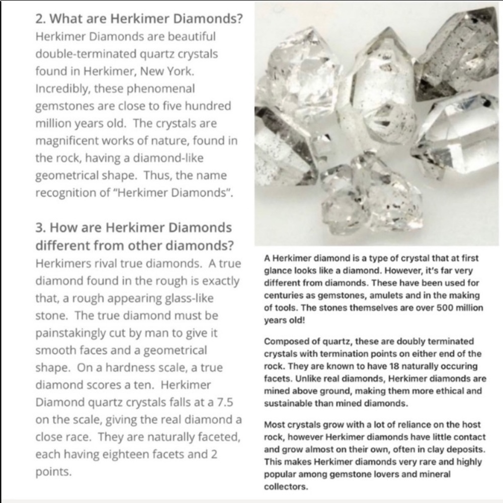 White gold plated cz moon stars herkimer diamonds - Picture 6 of 12